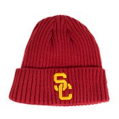 USC Trojans Cardinal SC Interlock Classic Knit Cuff Beanie